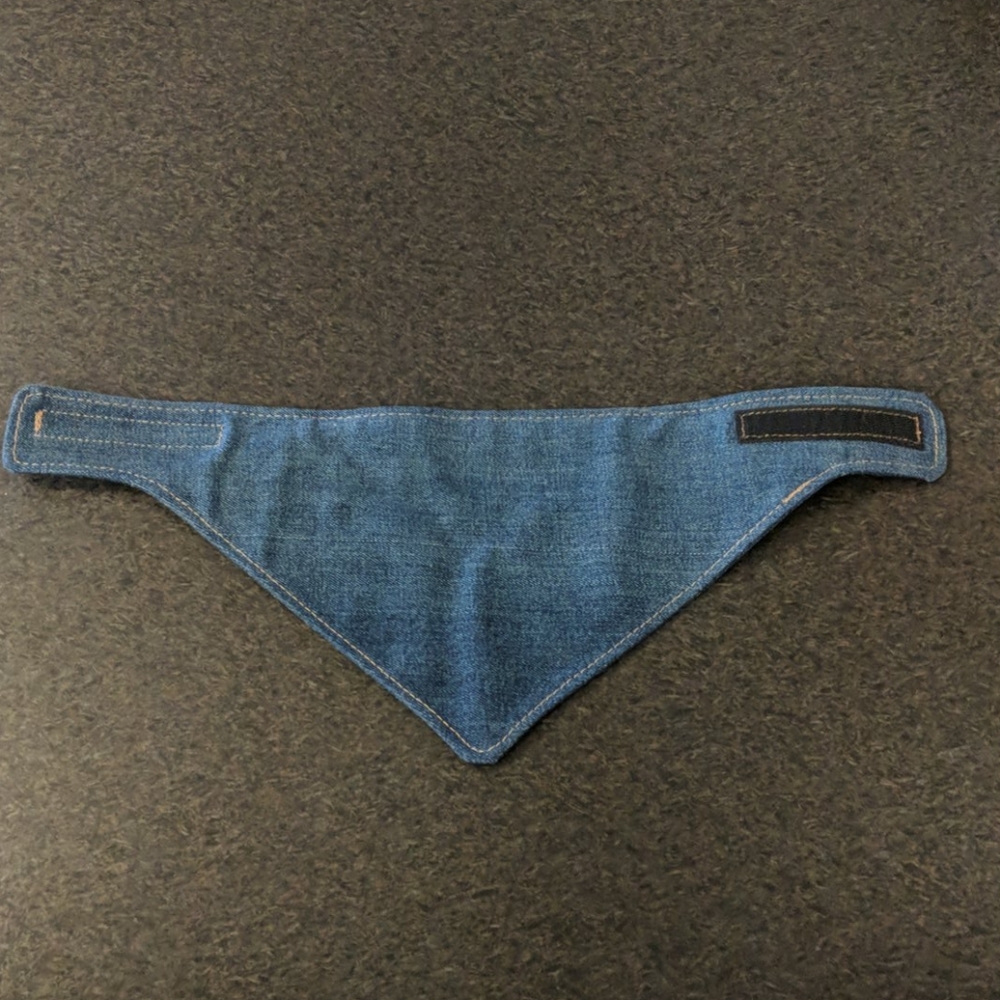 SALE 2/$6 Upcycled Jean Dog Bandana - Picture 4 of 6